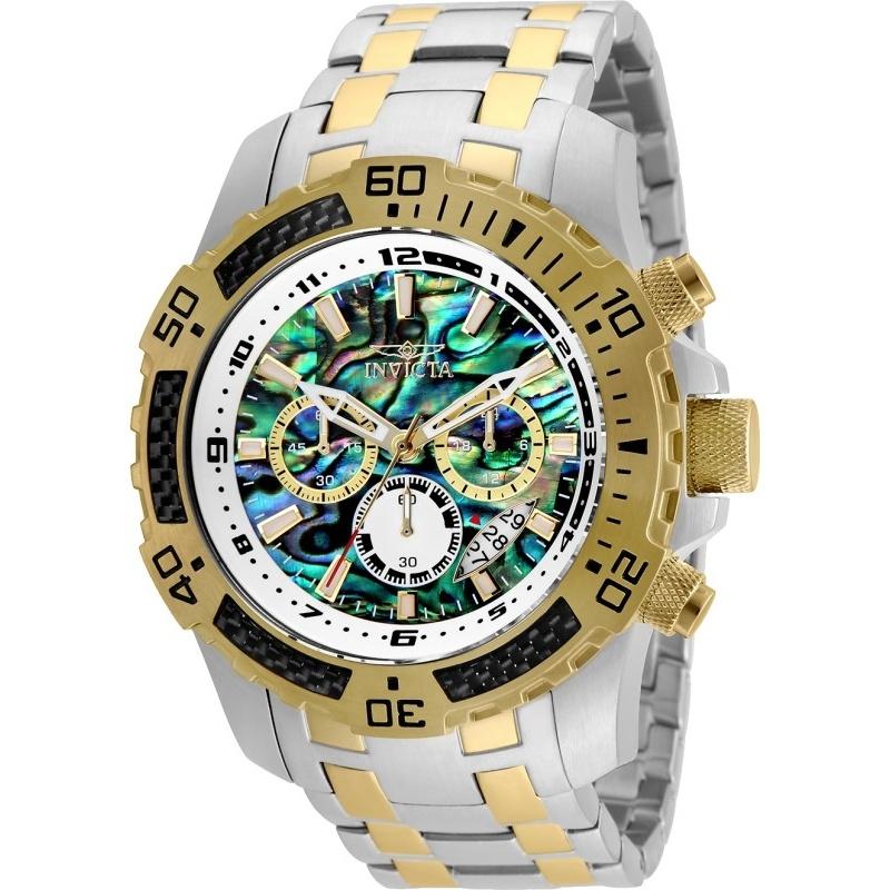 Invicta Men&#39;s 25093 Pro Diver Scuba  Gold-Tone and Silver Stainless Steel Watch