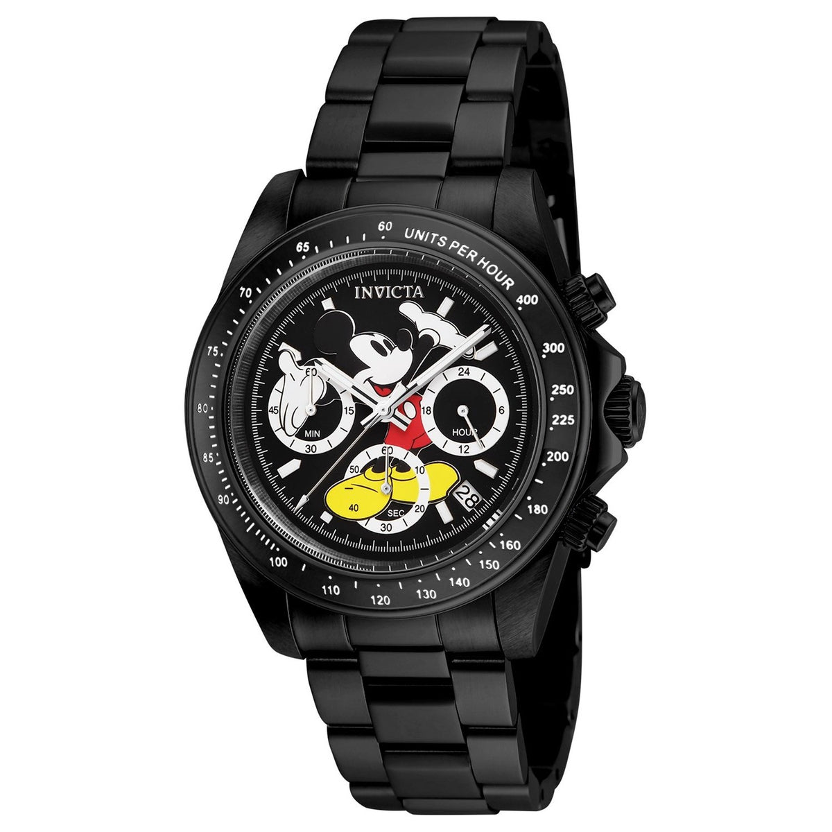 Invicta Men's 25197 Disney Mickey Mouse Black Stainless Steel Watch