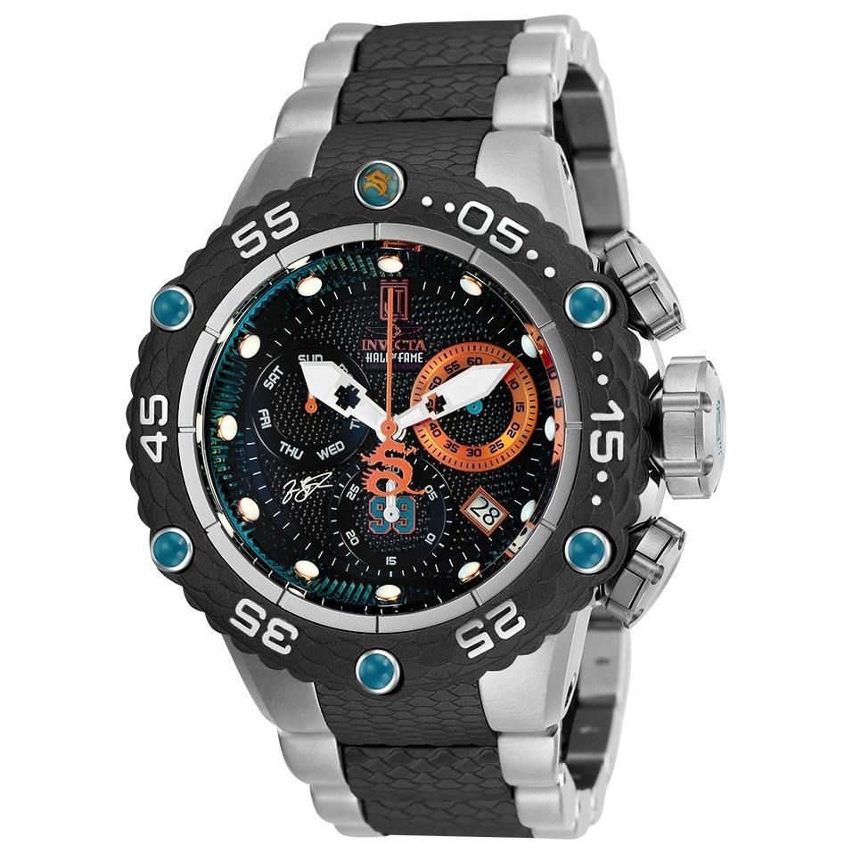 Invicta Men's 25300 Jason Taylor Black and Silver Stainless Steel Watch