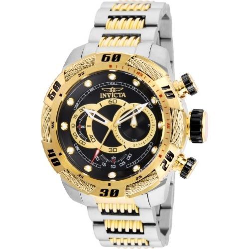 Invicta Men&#39;s 25481 Speedway Black and Gold-Tone Stainless Steel Watch
