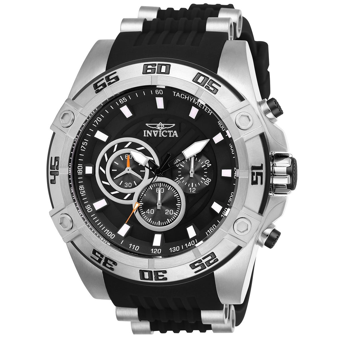 Invicta Men's 25505 Speedway Black and Silver Polyurethane and Stainless Steel Watch