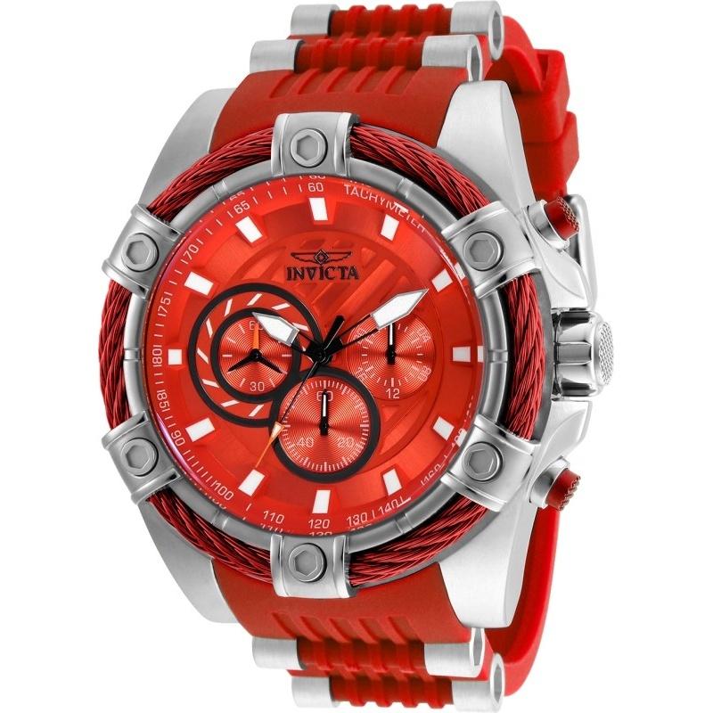Invicta Men&#39;s 25525 Bolt Red Polyurethane and Stainless Steel Watch