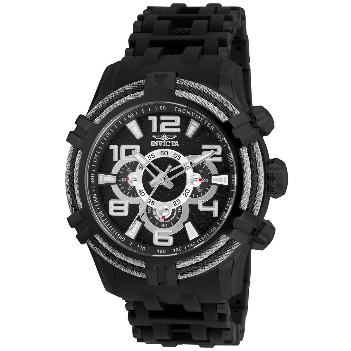 Invicta Men&#39;s 25559 Bolt Black Polyurethane and Stainless Steel Watch