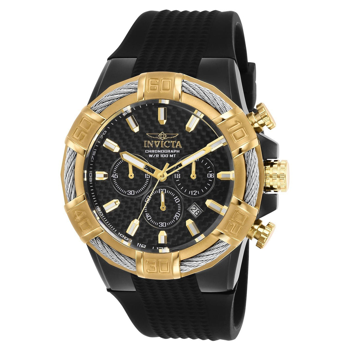 Invicta Men's 25687 Bolt Black Silicone Watch