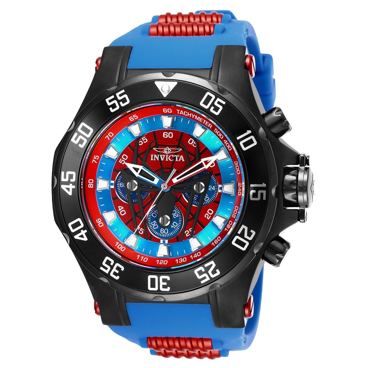 Invicta Men&#39;s 25689 Marvel Spiderman Blue Stainless Steel Watch