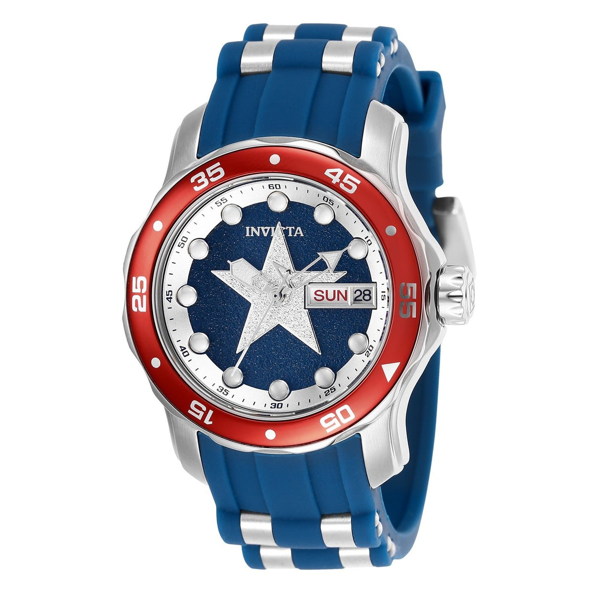 Invicta Women's 25704 Marvel Captain America Blue and Silver Stainless Steel Watch