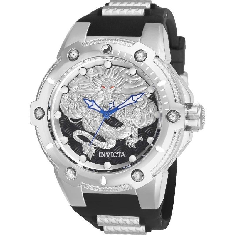 Invicta Men&#39;s 25776 Speedway Black and Silver Polyurethane and Stainless Steel Watch
