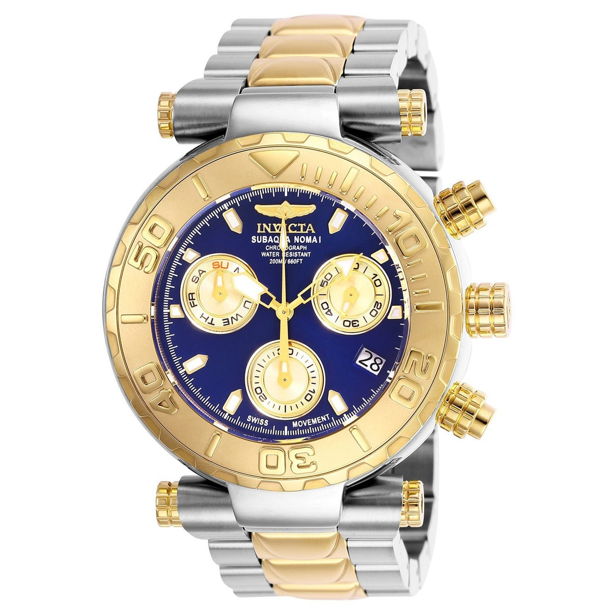 Invicta Men&#39;s 25802 Subaqua Gold-Tone and Silver Stainless Steel Watch