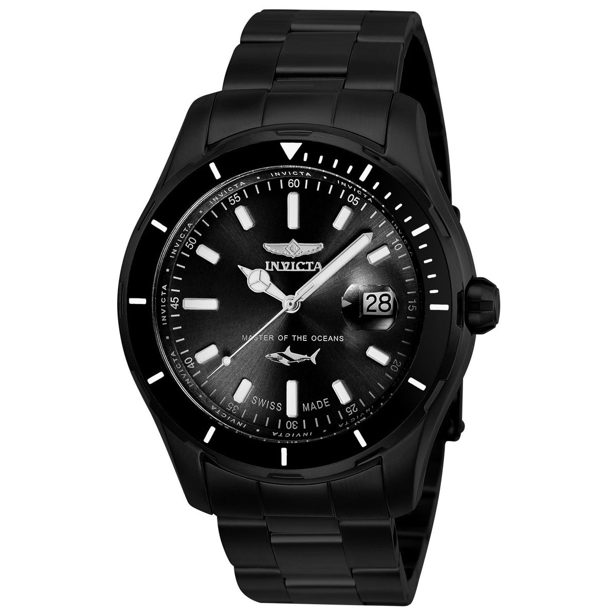 Invicta Men&#39;s 25818 Pro Diver Black Stainless Steel Watch