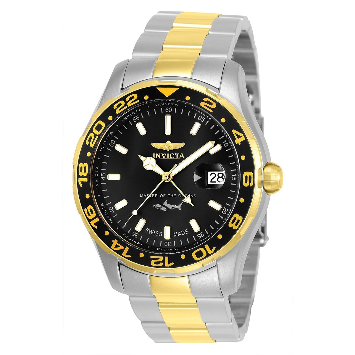 Invicta Men&#39;s 25825 Pro Diver Gold-Tone and Silver Stainless Steel Watch
