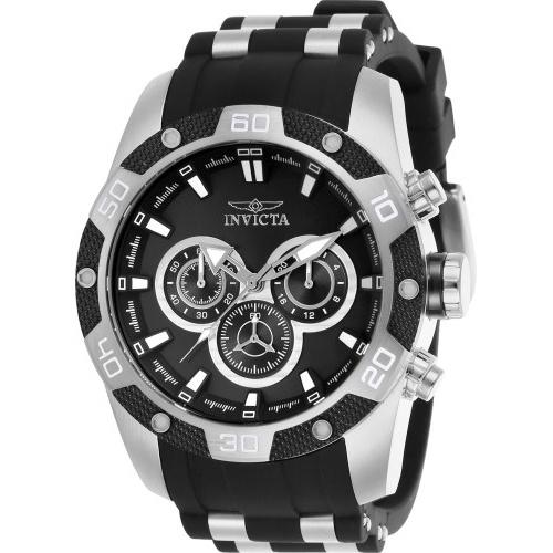 Invicta Men&#39;s 25832 Speedway Scuba Black and Silver Polyurethane and Stainless Steel Watch