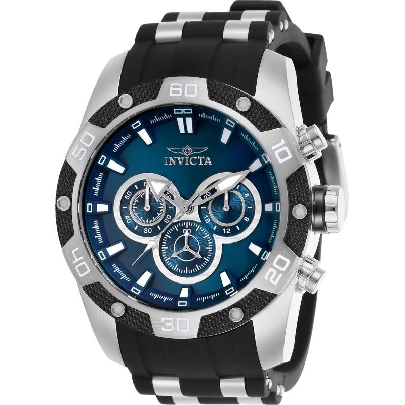 Invicta Men's 25833 Speedway Scuba Black and Silver Polyurethane and Stainless Steel Watch