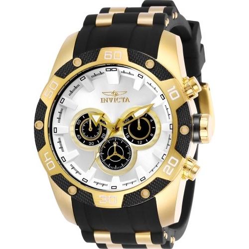 Invicta Men&#39;s 25834 Speedway Scuba Black and Gold-Tone Polyurethane and Stainless Steel Watch