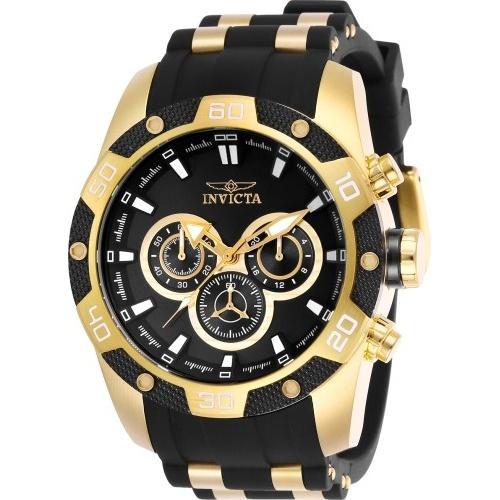 Invicta Men&#39;s 25835 Speedway Scuba Black and Gold-Tone Polyurethane and Stainless Steel Watch