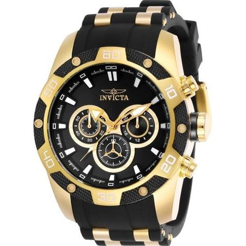 Invicta Men's 25835 Speedway Scuba Black and Gold-Tone Polyurethane and Stainless Steel Watch
