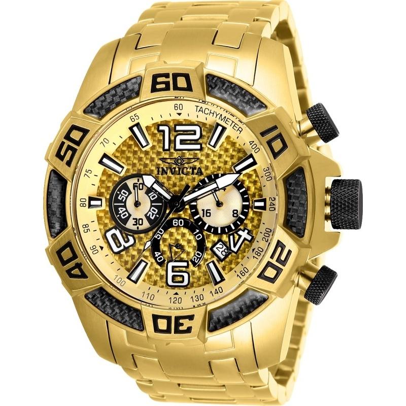 Invicta Men&#39;s 25854 Pro Diver Scuba Gold-Tone Stainless Steel Watch