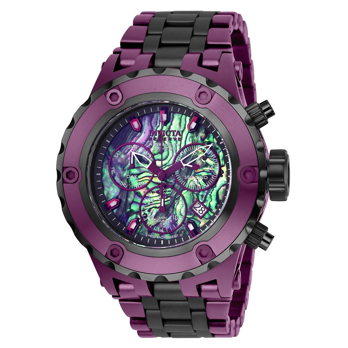 Invicta Men's 25912 Reserve Specialty Subaqua Burgundy and Black Stainless Steel Watch