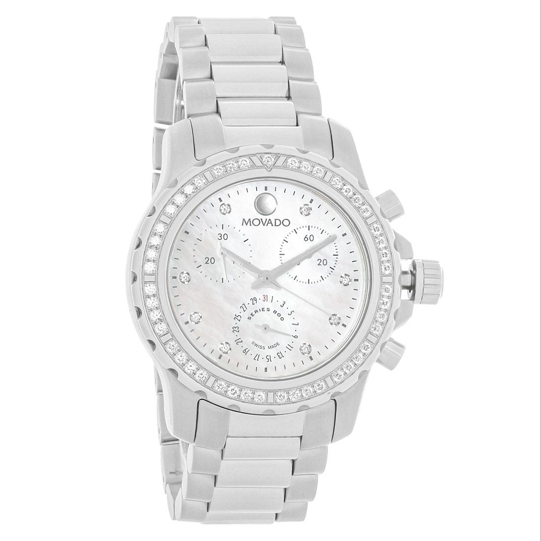 Movado Women's 2600129 Series 800 Chronograph Stainless Steel Watch