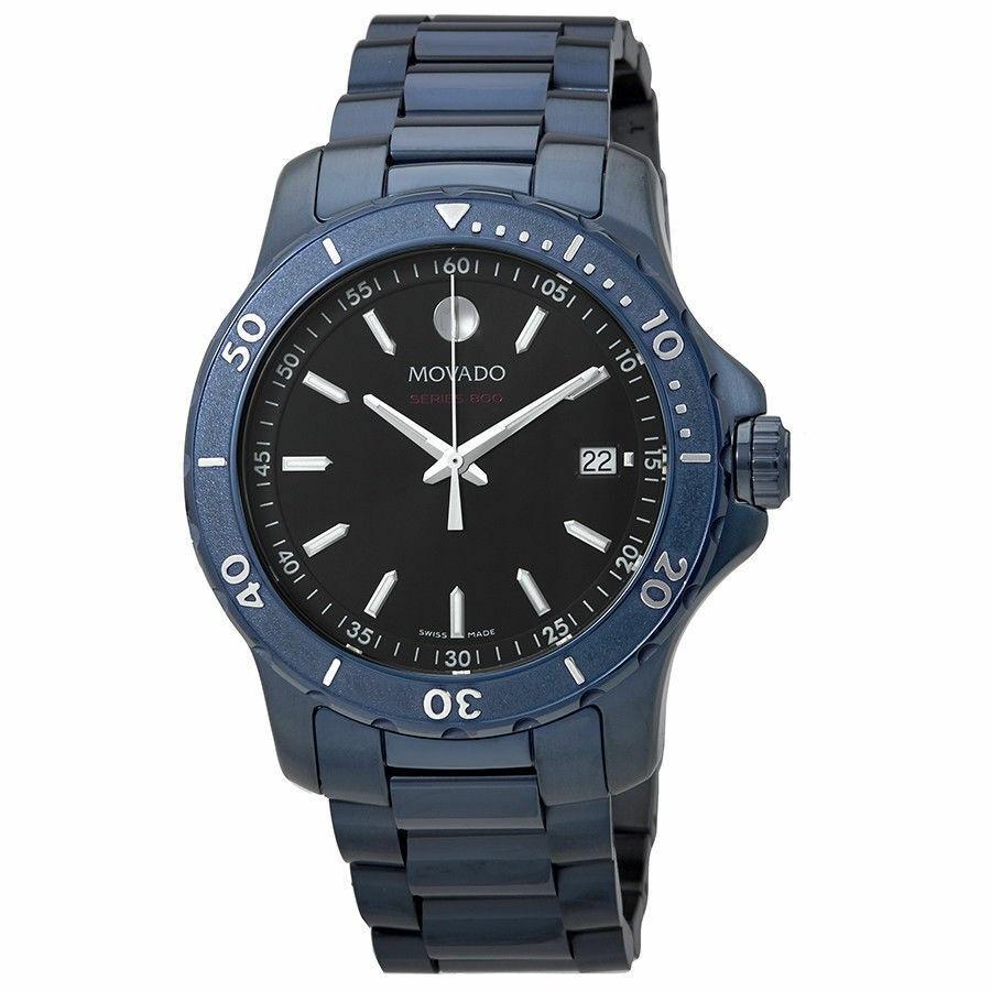 Movado Men&#39;s 2600139 Series 800 Blue Stainless Steel Watch
