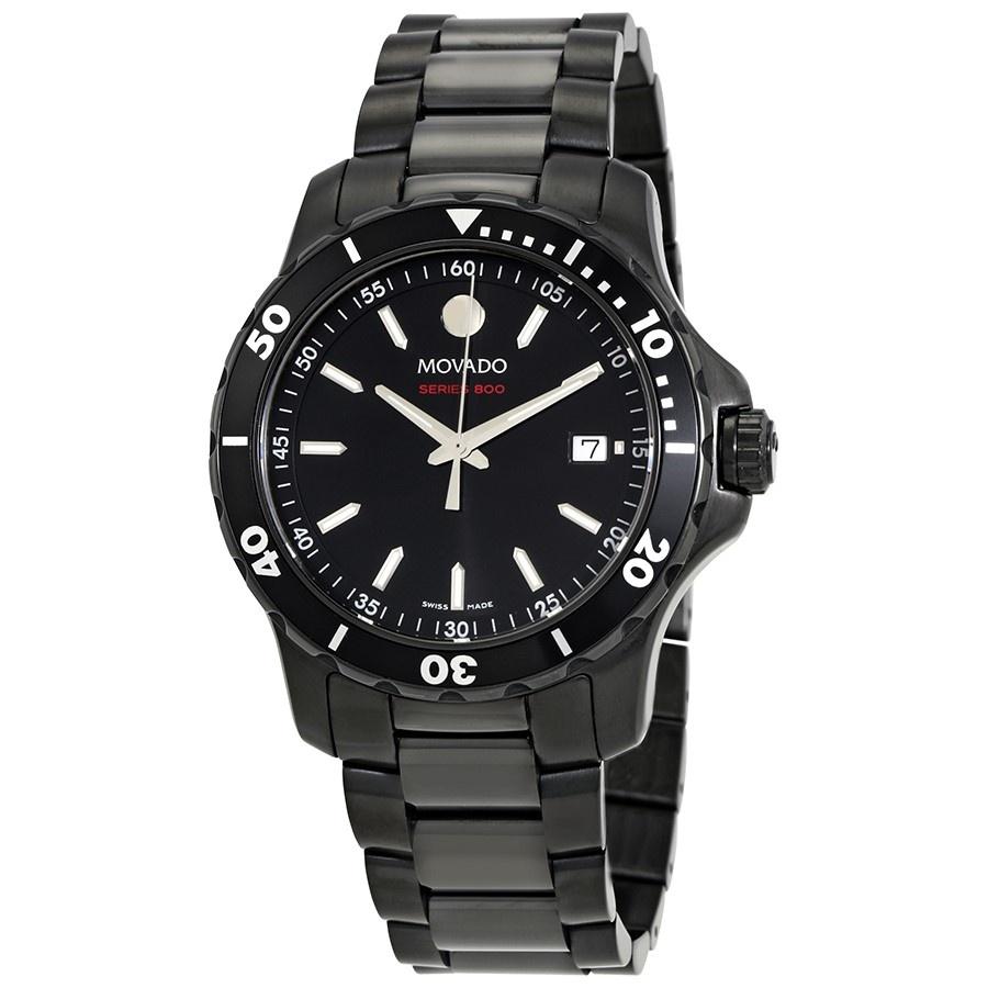 Movado Men's 2600143 Series 800 Black Stainless Steel Watch