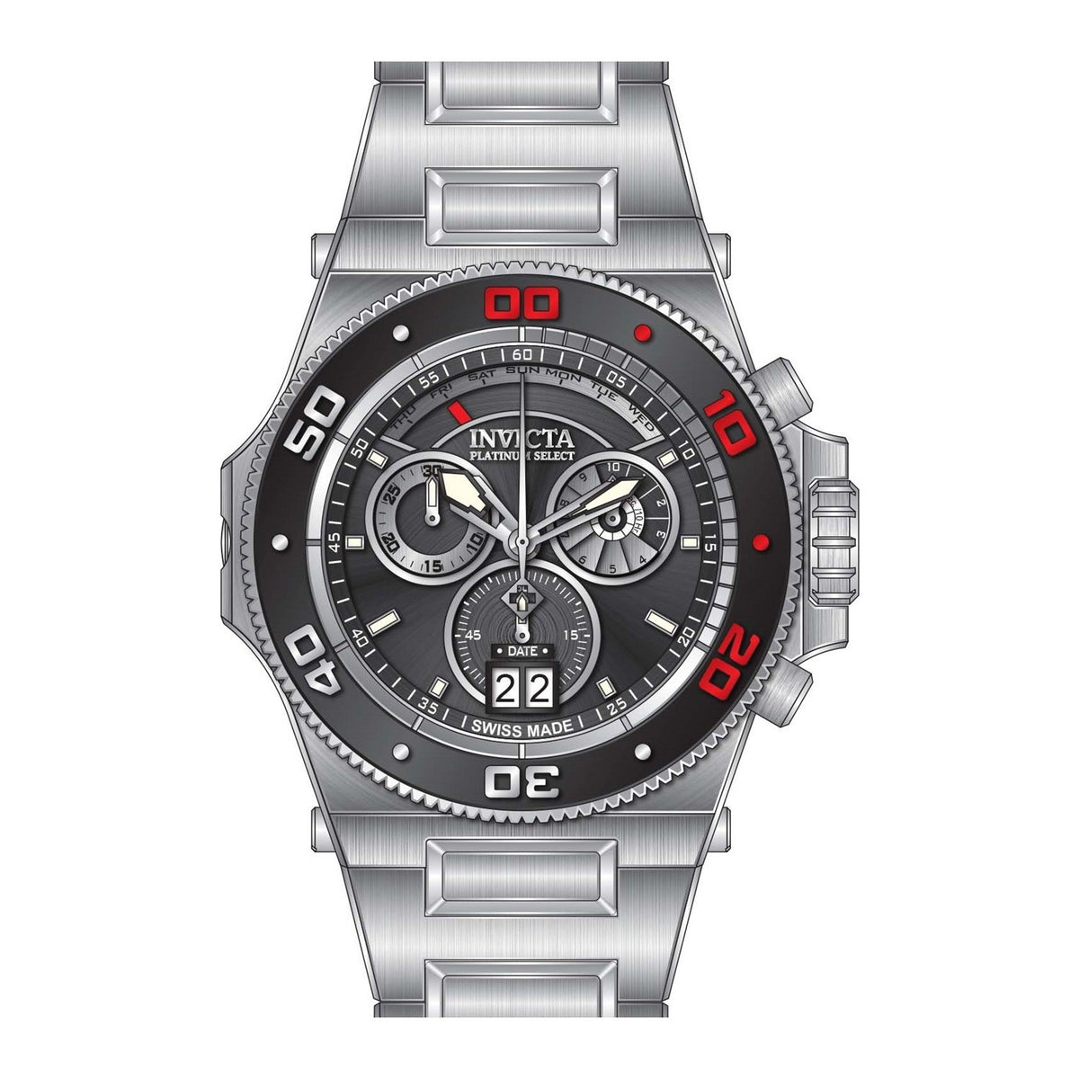 Invicta Men's 26047 Akula Reserve Stainless Steel Watch