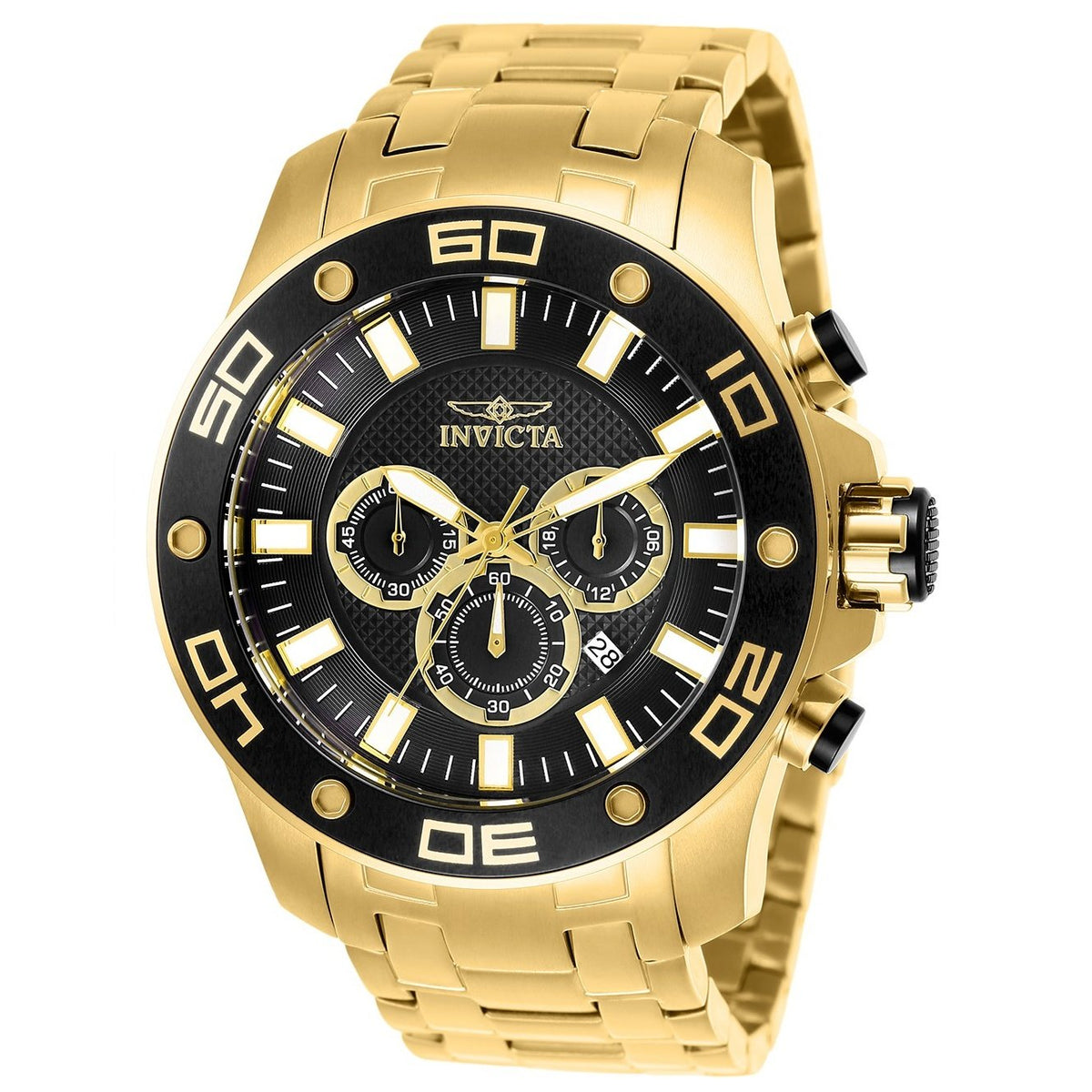 Invicta Men&#39;s 26076 Pro Diver Scuba Gold-Tone Stainless Steel Watch