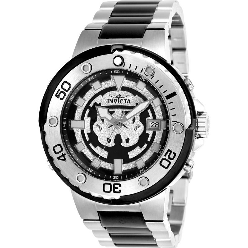 Invicta Men&#39;s 26203 Star Wars Stormtrooper Automatic Black and Silver Stainless Steel Watch