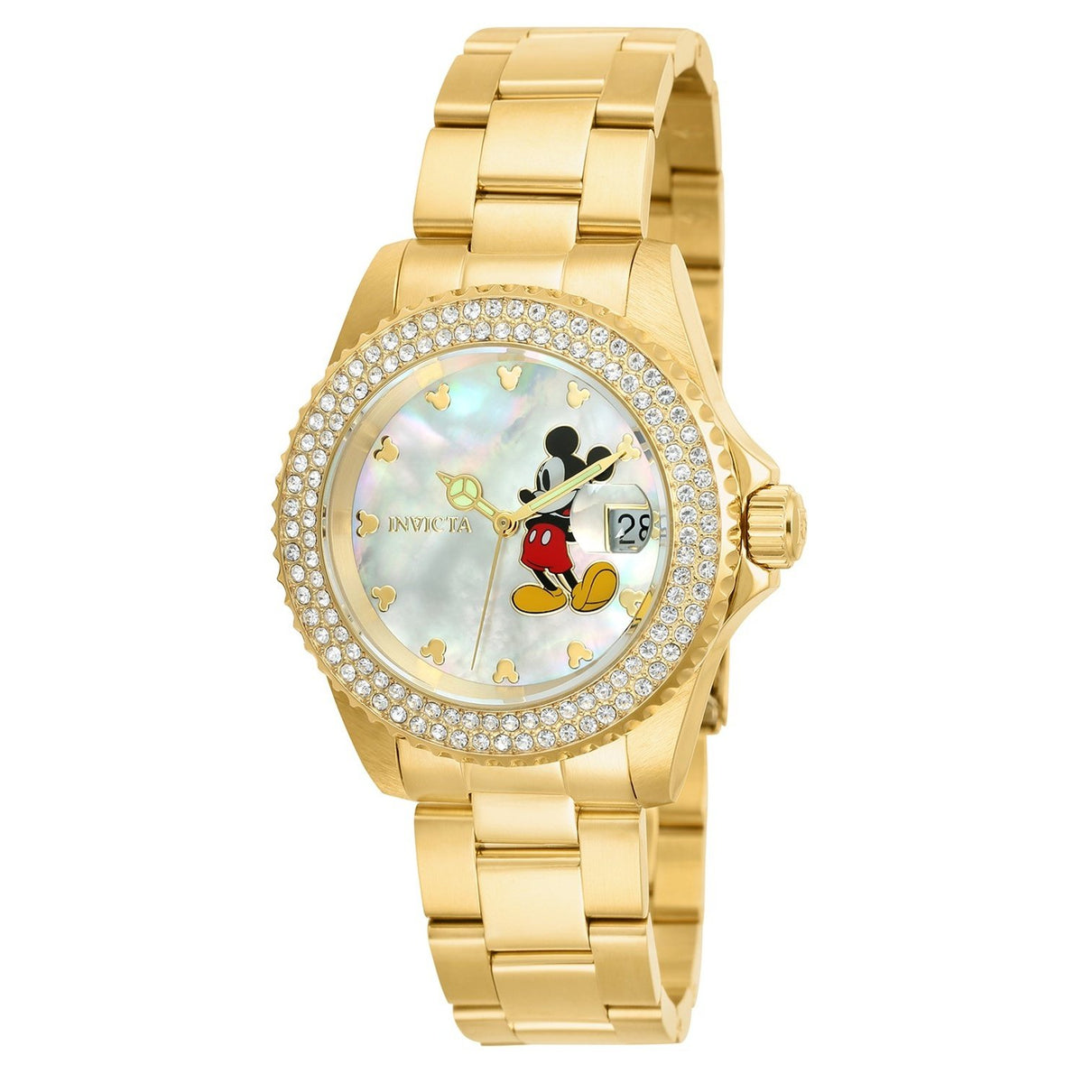 Invicta Women&#39;s 26239 Disney Mickey Mouse Gold-tone Stainless Steel Watch
