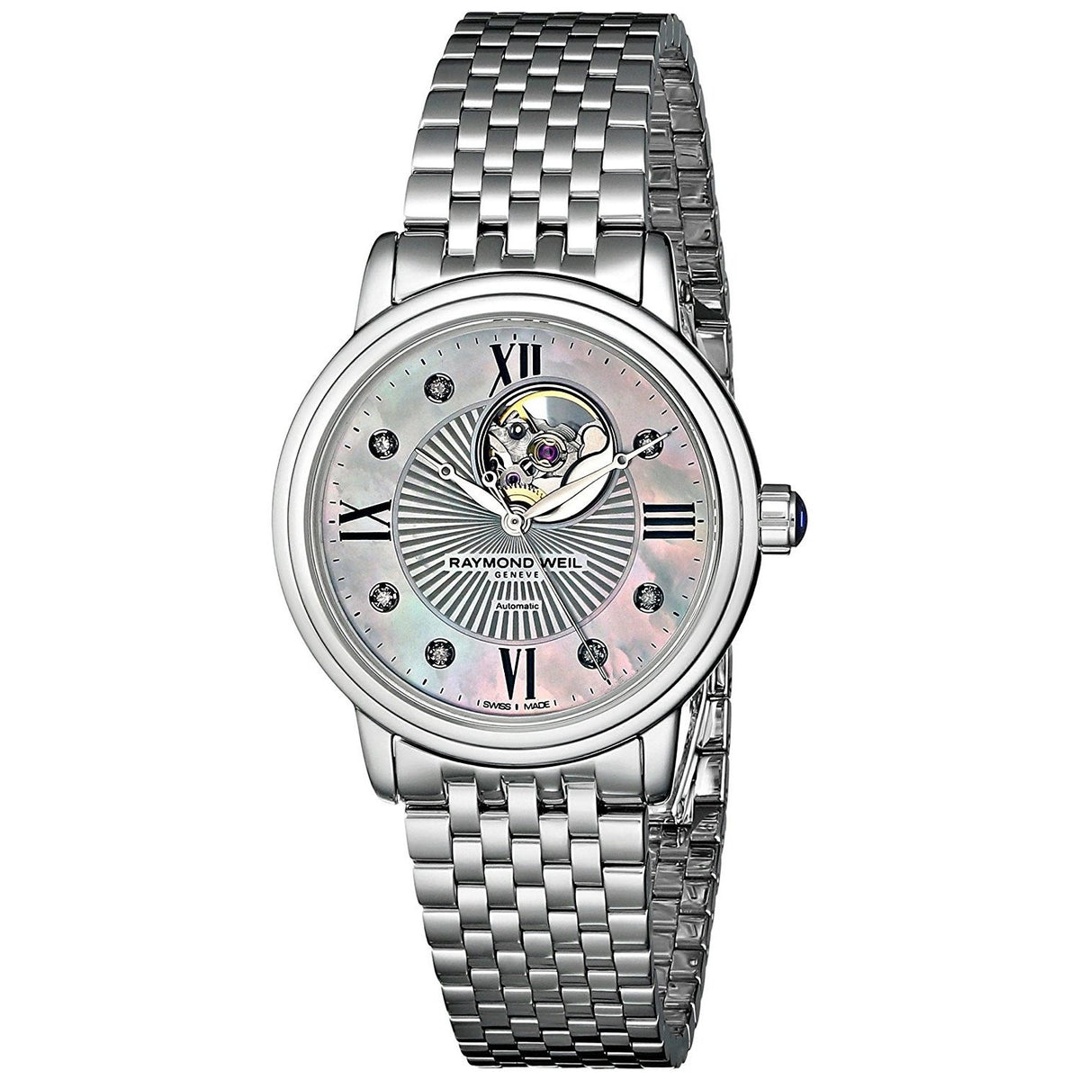 Raymond Weil Women&#39;s 2627-ST-00994 Maestro Automatic Diamond Stainless Steel Watch