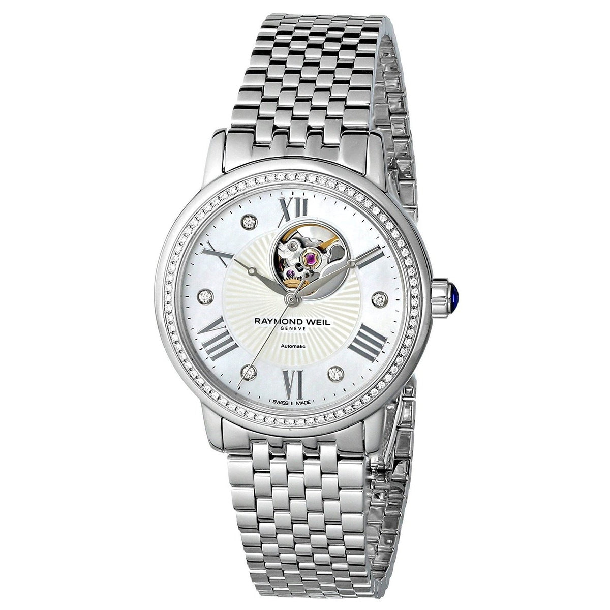 Raymond Weil Women&#39;s 2627-STS-00965 Maestro Automatic Diamond Stainless Steel Watch