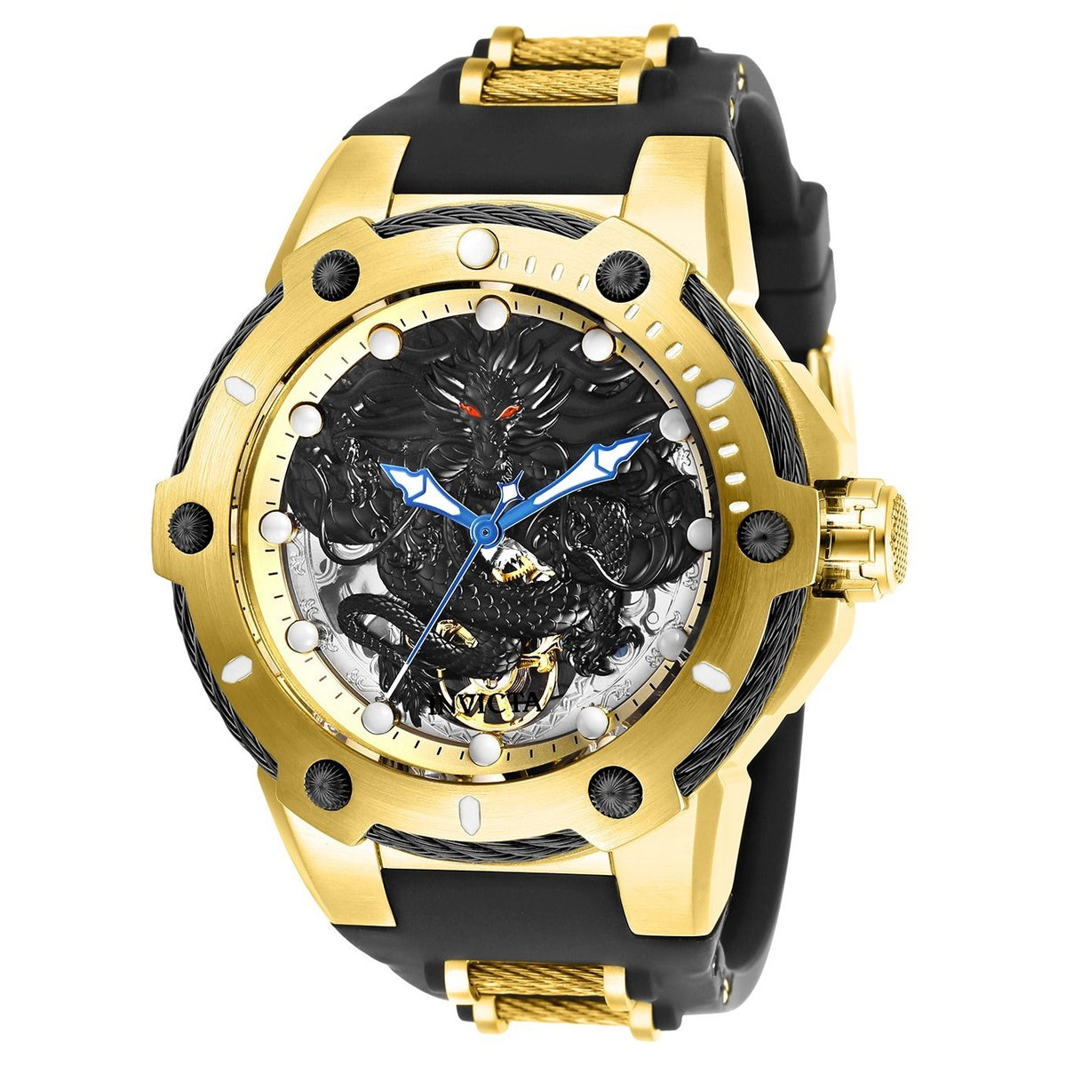 Invicta Men&#39;s 26315 Bolt Black and Gold-tone Polyurethane and Stainless Steel Watch