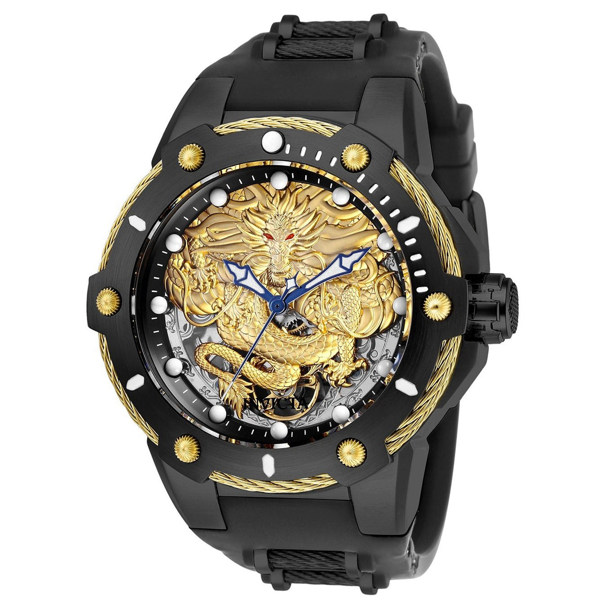 Invicta Men&#39;s 26316 Bolt Black and Gold-tone Inserts Polyurethane and Stainless Steel Watch