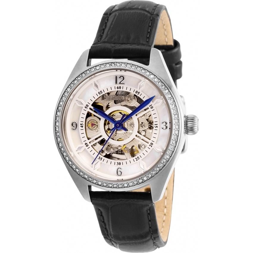 Invicta Women's 26351 Objet D Art Automatic Black Leather Watch