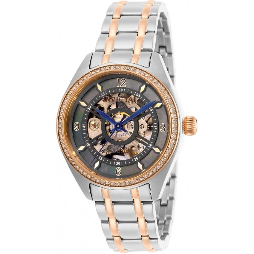 Invicta Women's 26359 Objet D Art Automatic Silver and Pink Inserts Stainless Steel Watch