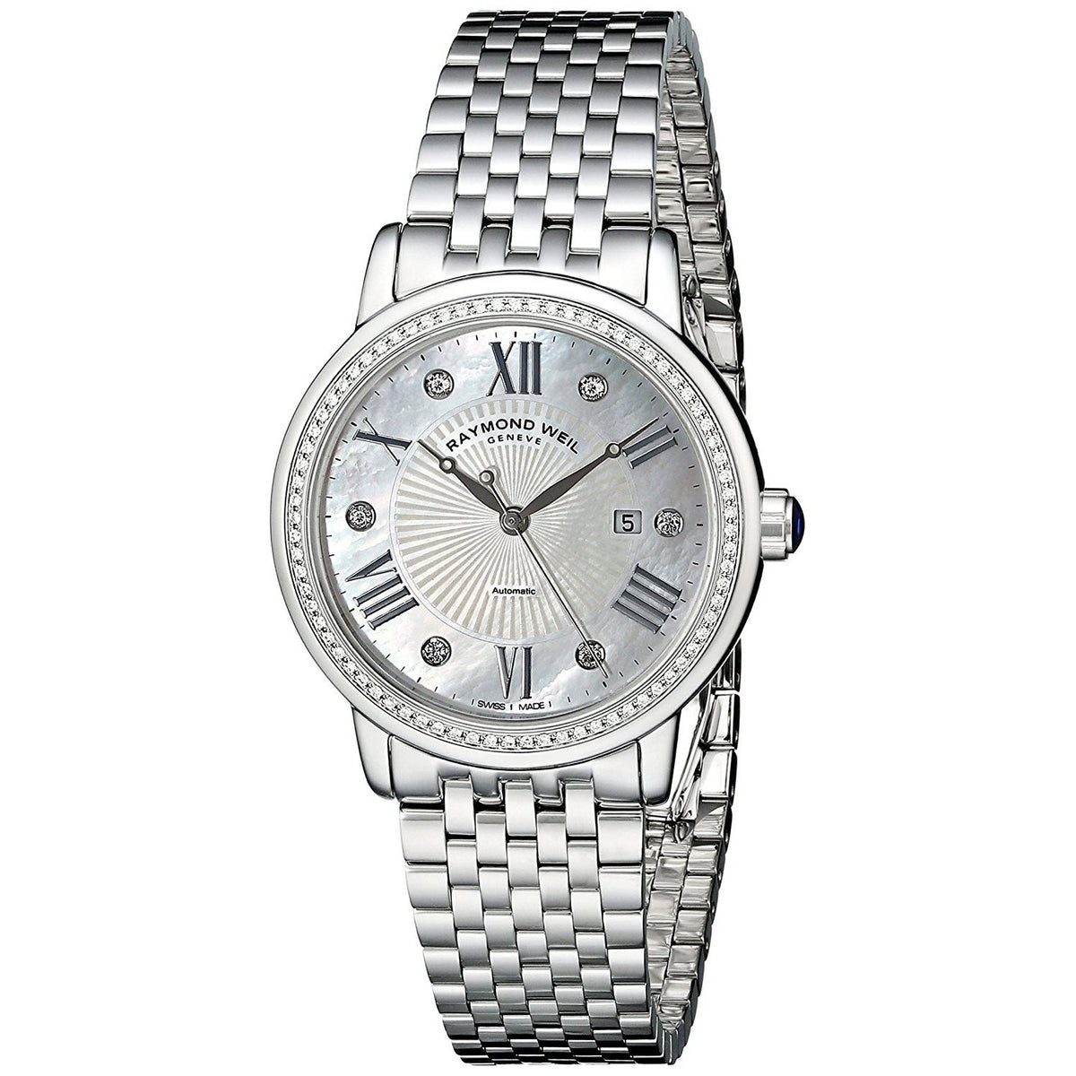 Raymond Weil Women&#39;s 2637-STS-00966 Maestro Automatic Diamond Stainless Steel Watch