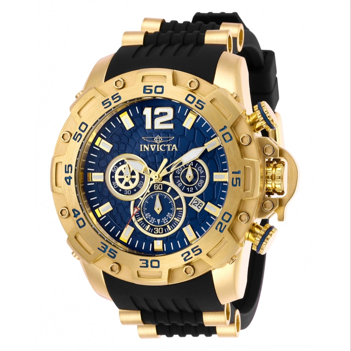 Invicta Men's 26407 Pro Diver Black and Gold-Tone Polyurethane and Stainless Steel Watch