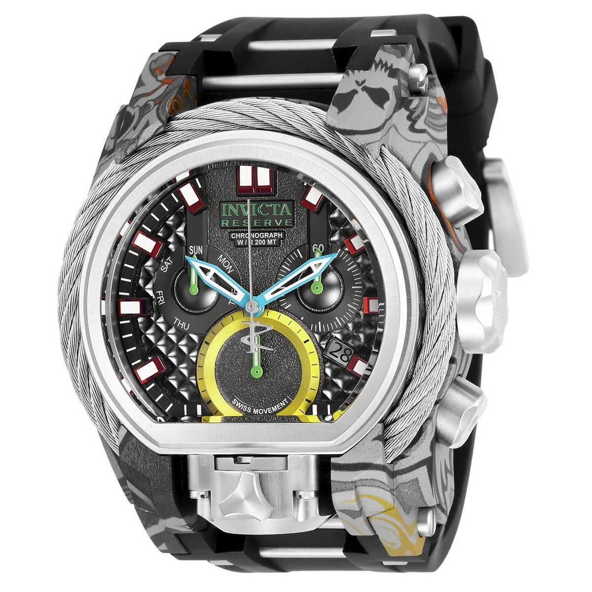 Invicta Men&#39;s 26443 Reserve Bolt Zeus Black Stainless Steel Watch