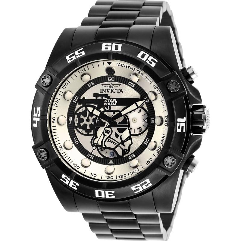 Invicta Men&#39;s 26515 Star Wars Stormtrooper Black Stainless Steel Watch