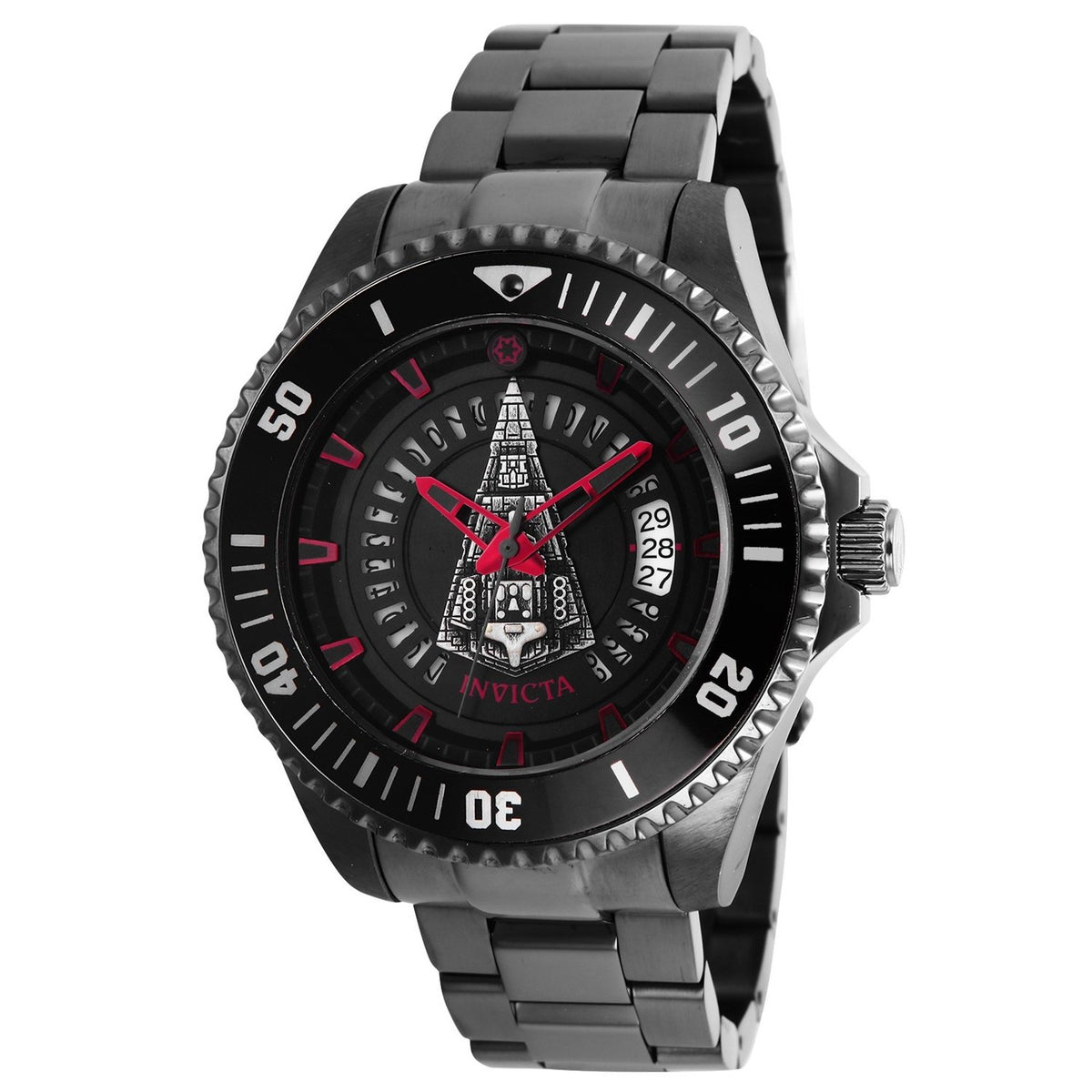 Invicta Men&#39;s 26560 Star Wars Galactic Empire Automatic Black Stainless Steel Watch