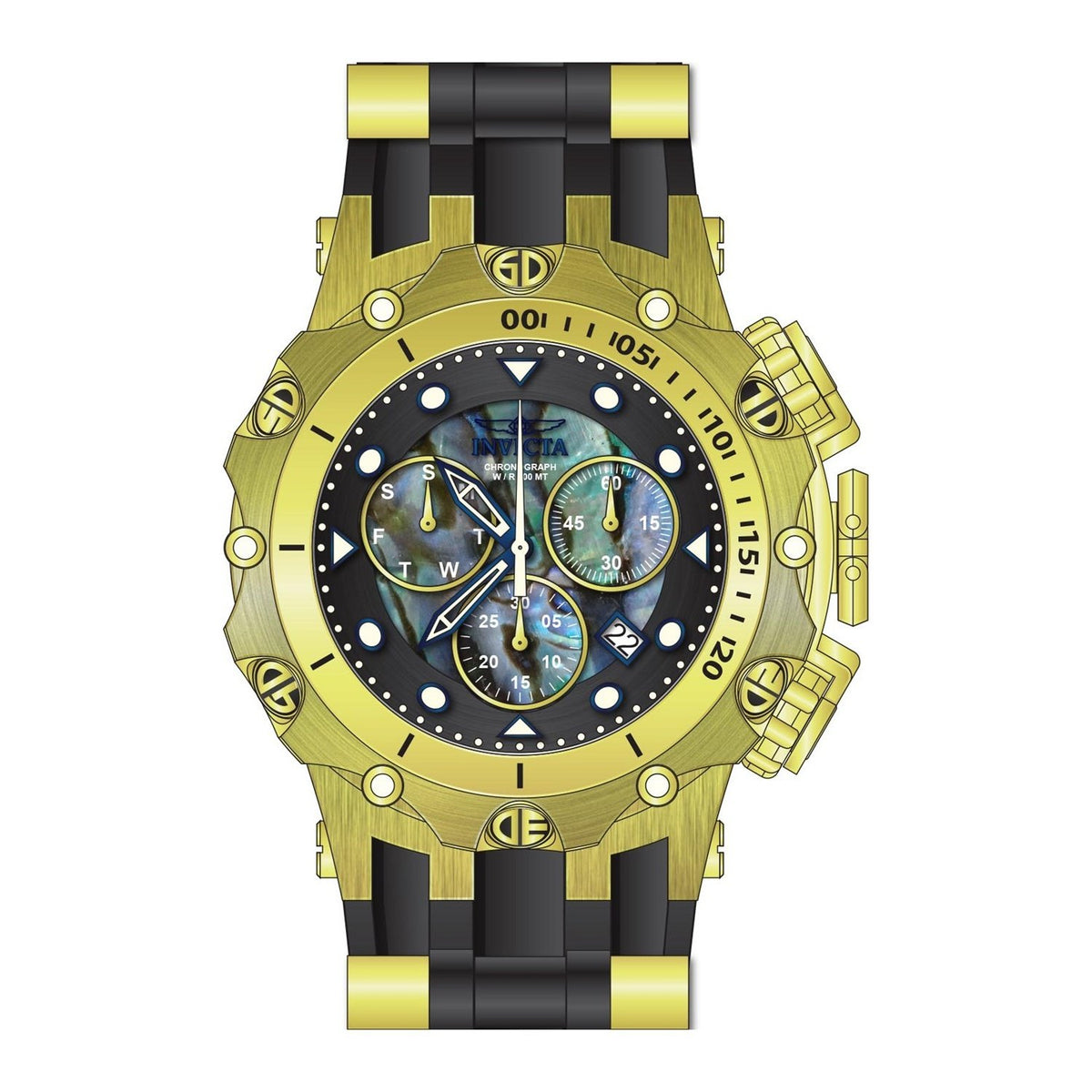 Invicta Men's 26589 Venom Venom Gunmetal and Silver Silicone Watch