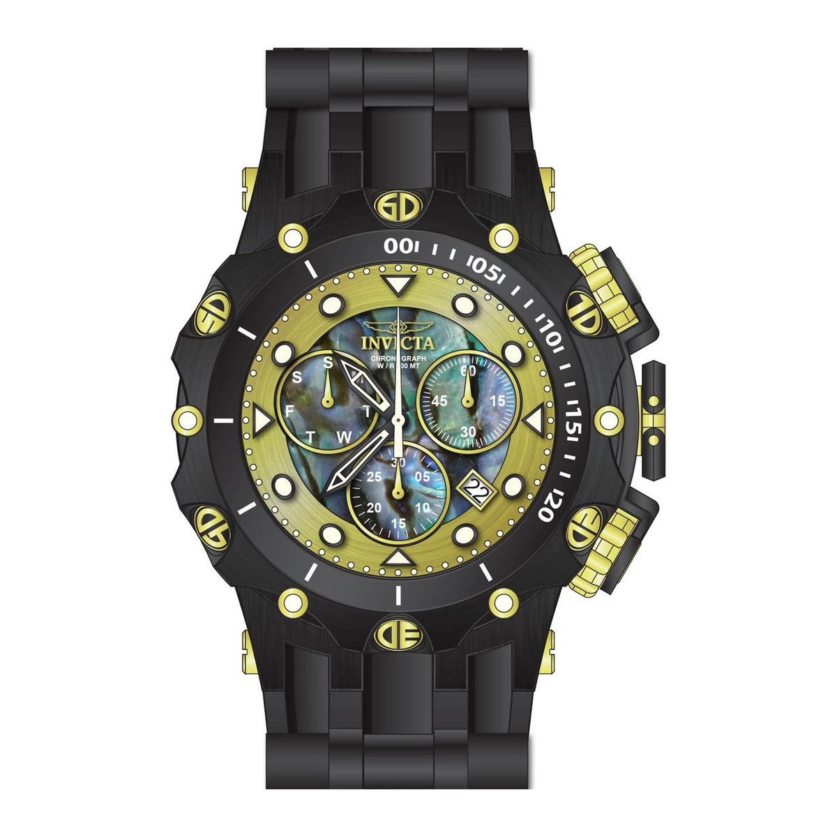 Invicta Men&#39;s 26590 Venom Venom Black Silicone Watch