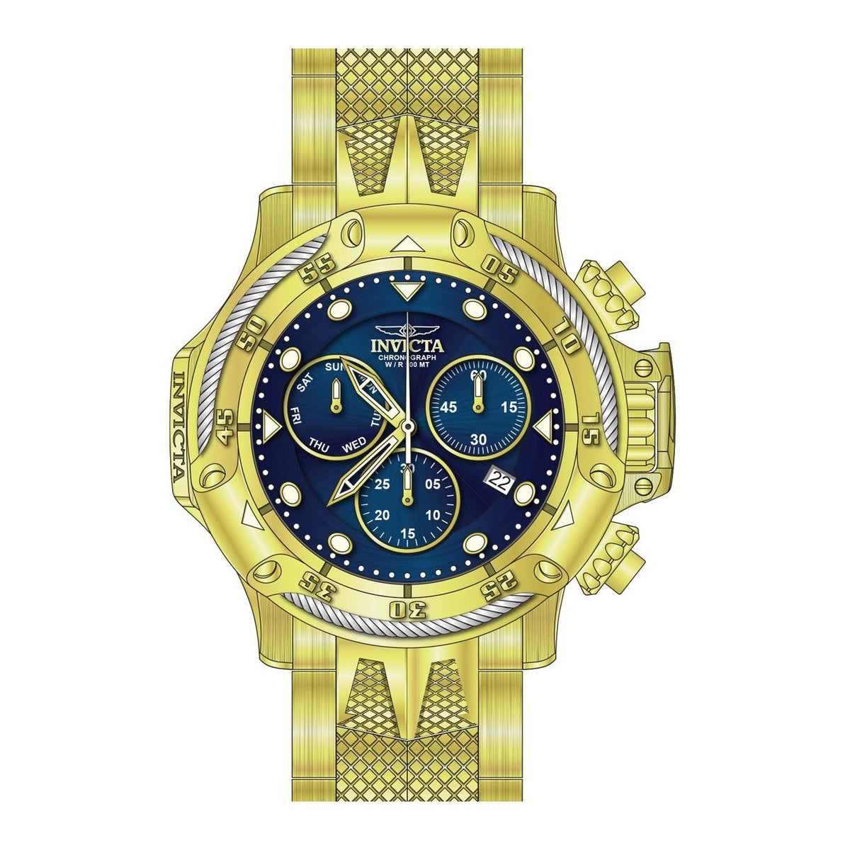 Invicta Men&#39;s 26726 Subaqua 3 Gold-Tone Stainless Steel Watch