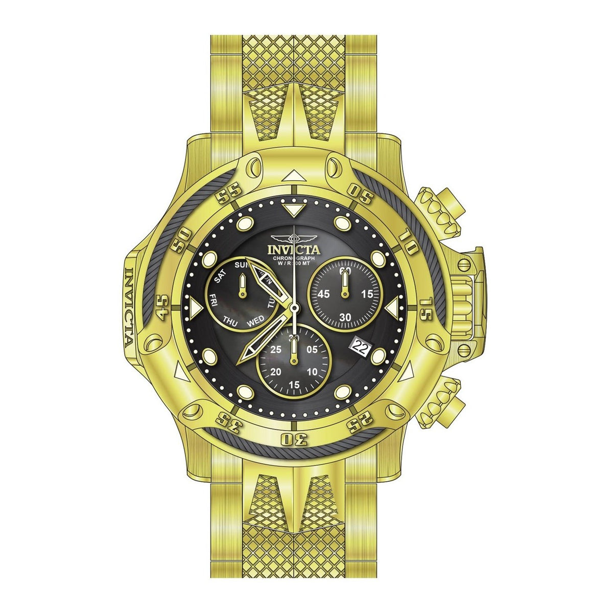 Invicta Men&#39;s 26727 Subaqua 3 Gold-tone Stainless Steel Watch