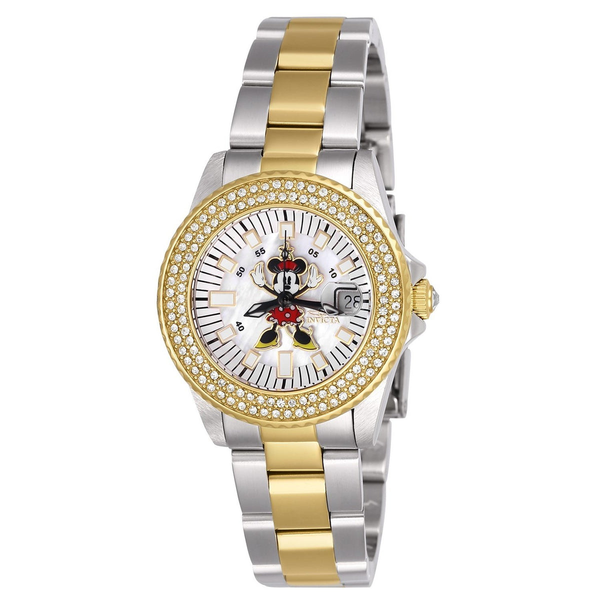 Invicta Women&#39;s 26742 Disney Minnie Mouse Gold-tone and Silver Stainless Steel Watch