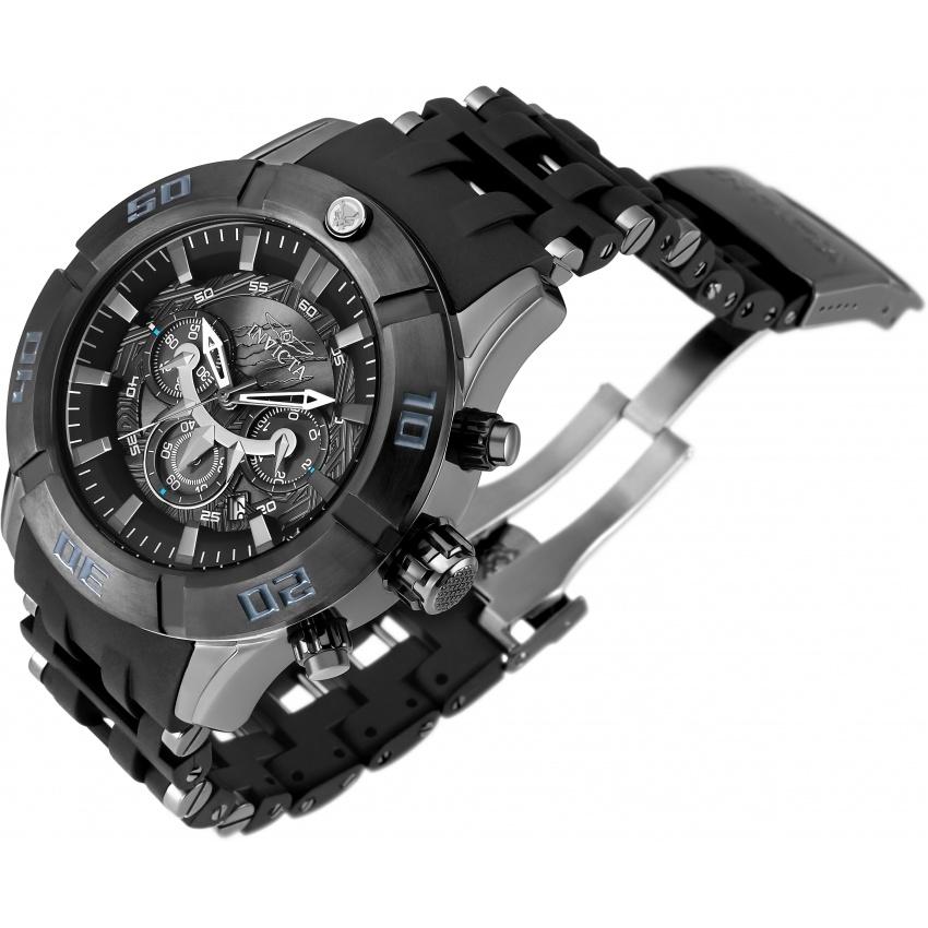 Invicta Men's 26749 Marvel Black Panther Black Polyurethane and Stainless Steel Watch