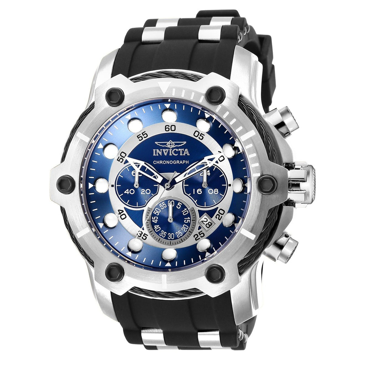 Invicta Men&#39;s 26750 Bolt Black and Silver Polyurethane and Stainless Steel Watch
