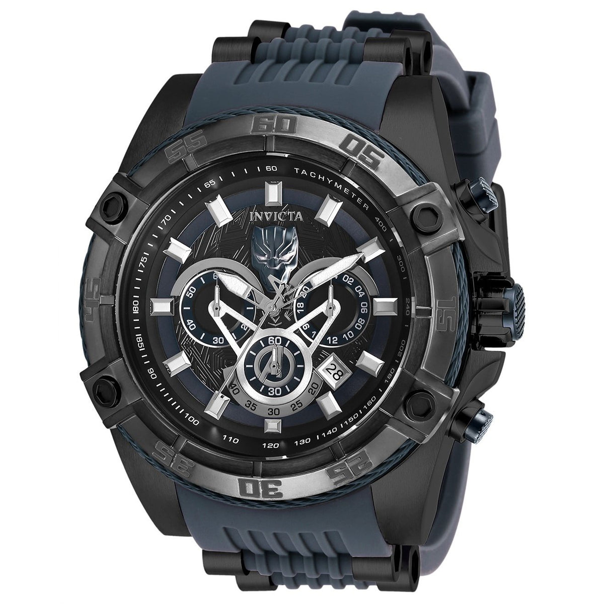 Invicta Men&#39;s 26802 Marvel Black Panther Blue Silicone Watch