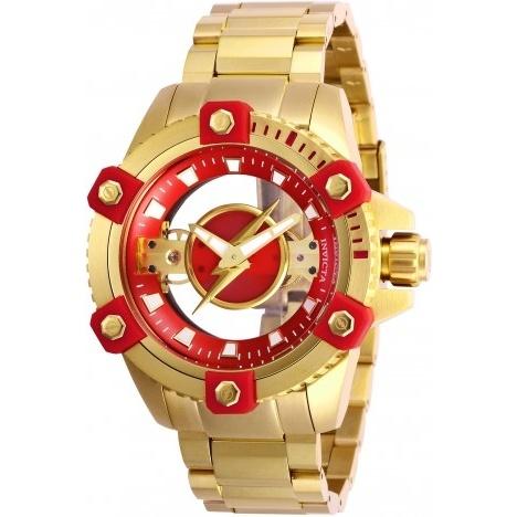 Invicta Men's 26843 DC Comics Flash Mechanical  Gold-Tone Stainless Steel Watch