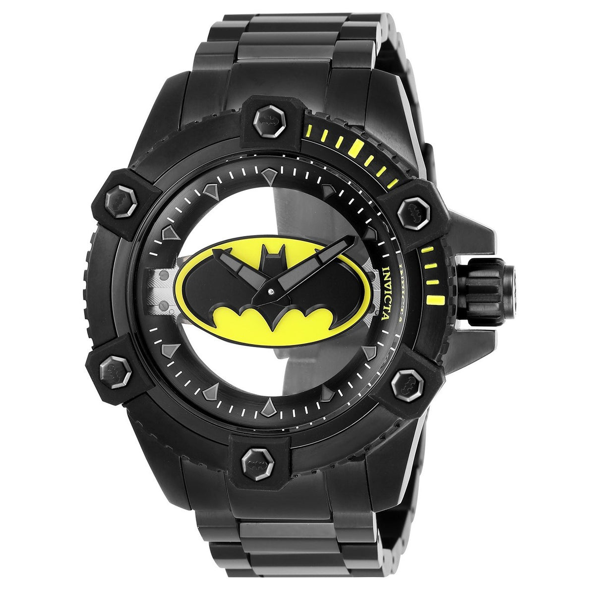 Invicta Men's 26844 DC Comics Batman Mechanical  Black Stainless Steel Watch