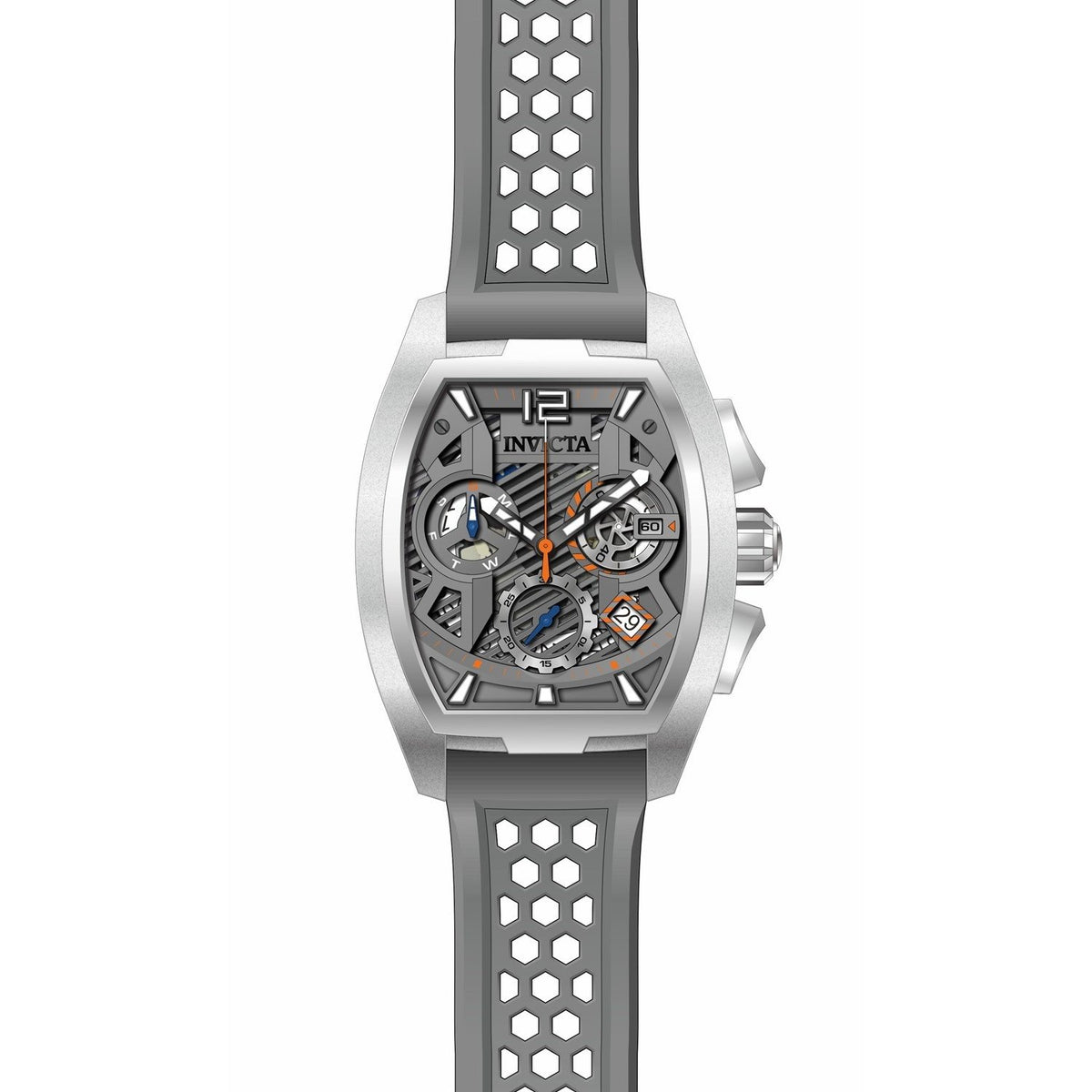 Invicta Men's 26885 S1 Rally Diablo Grey Silicone Watch
